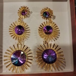 Hoop mobb dangling earrings